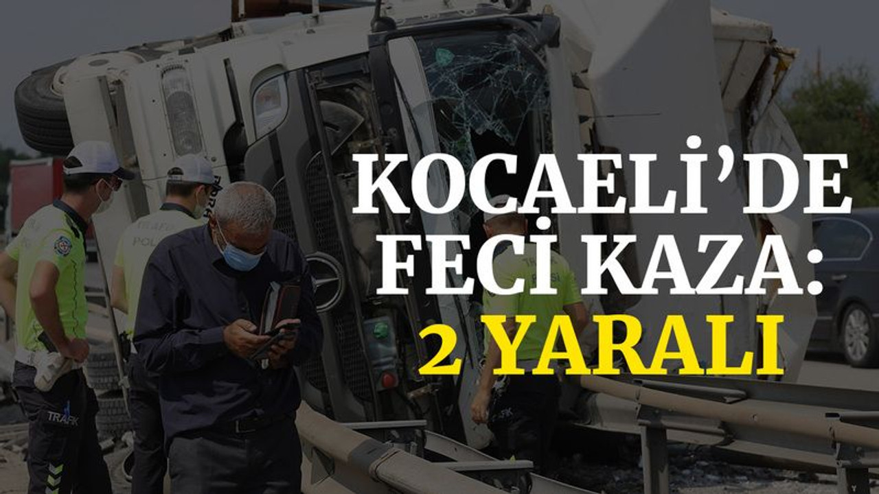 Ev eşyası taşıyan kamyon devrildi: 2 yaralı