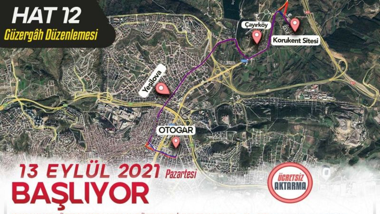 O hatta güzergah değişikliği