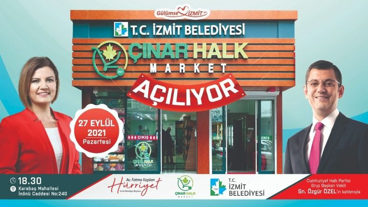 Çınar Halk Market Özgür Özel’le açılıyor