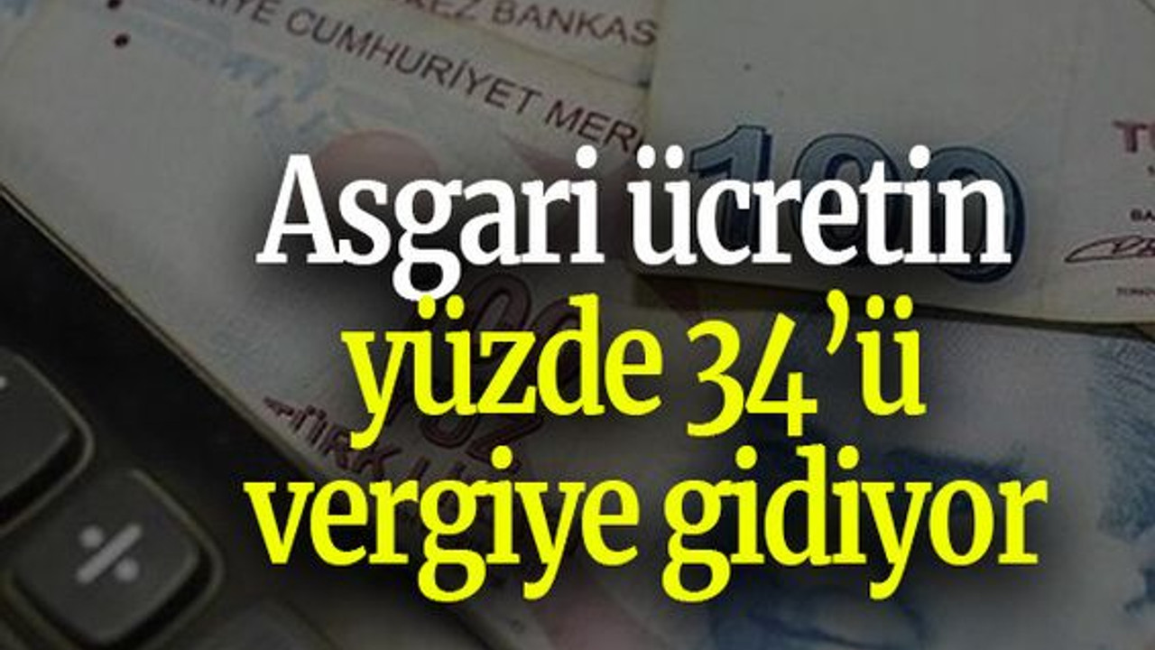 Asgari ücretin yüzde 34’ü vergiye gidiyor