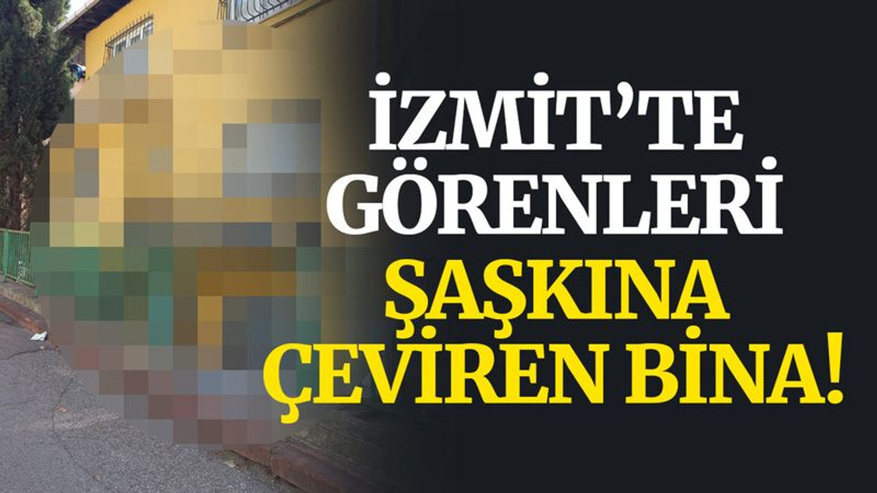İzmit’te görenleri şaşkına çeviren bina!
