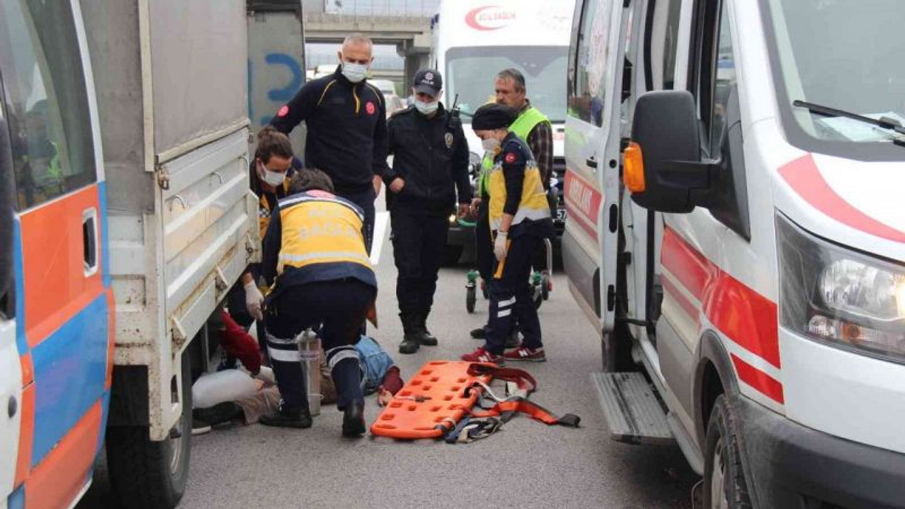 Karayolları işçisine çarpıp kaçtı