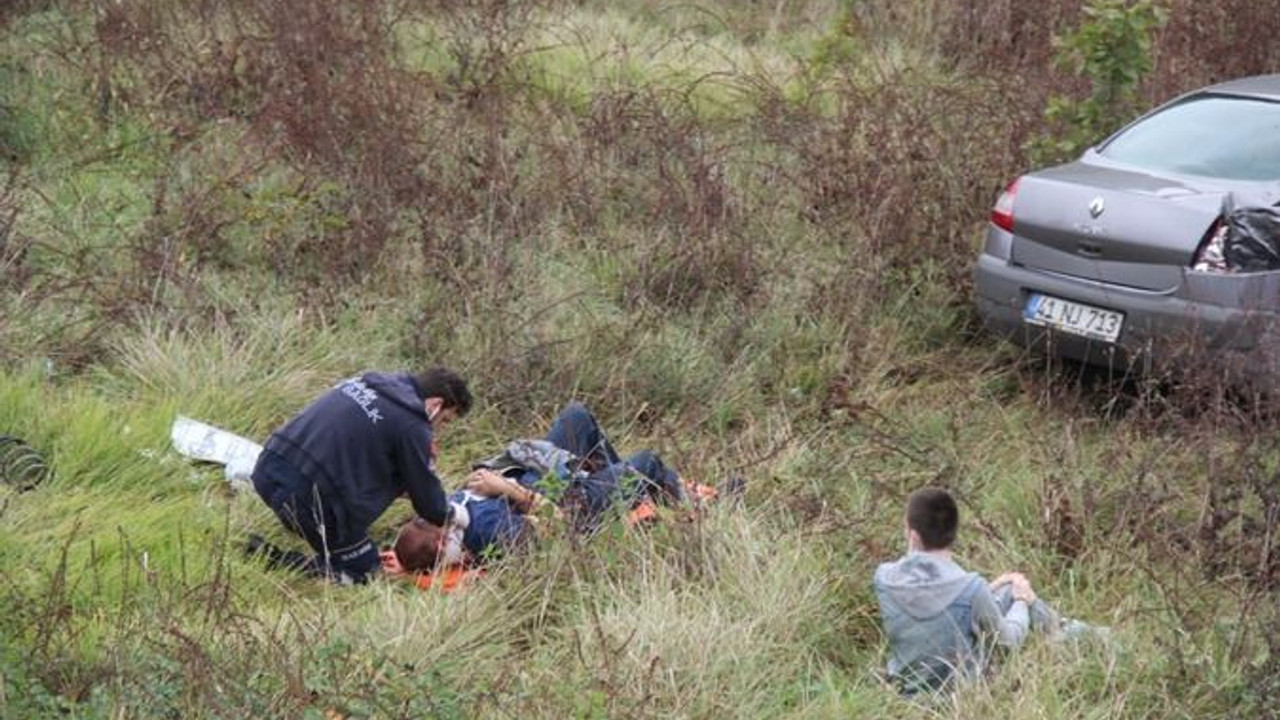 Baba oğul 10 metre yükseklikten düştü!