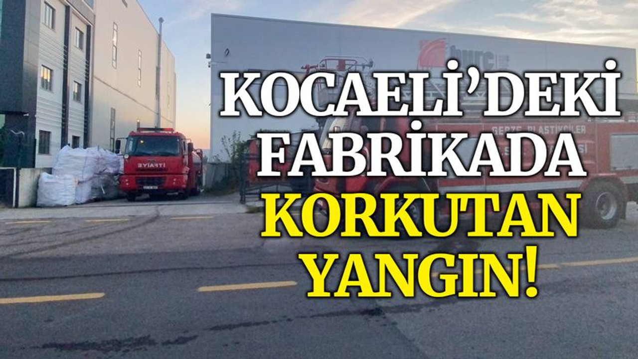 Kocaeli'deki fabrikada korkutan yangın!
