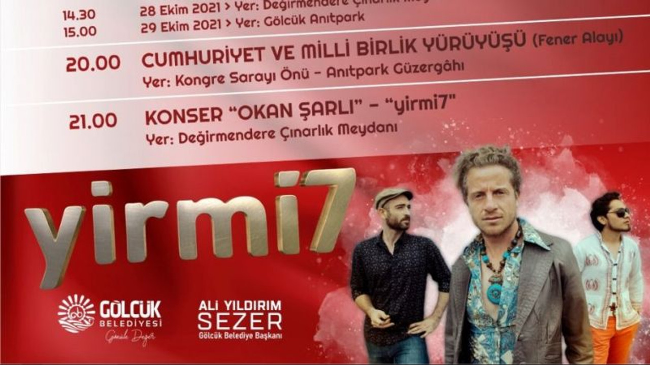 Gölcük'te Cumhuriyet Bayramı'nda etkinlik yağmuru