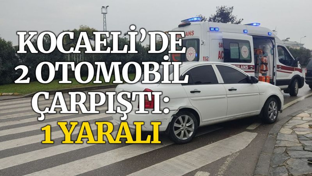 Kavşakta iki otomobil çarpıştı: 1 yaralı