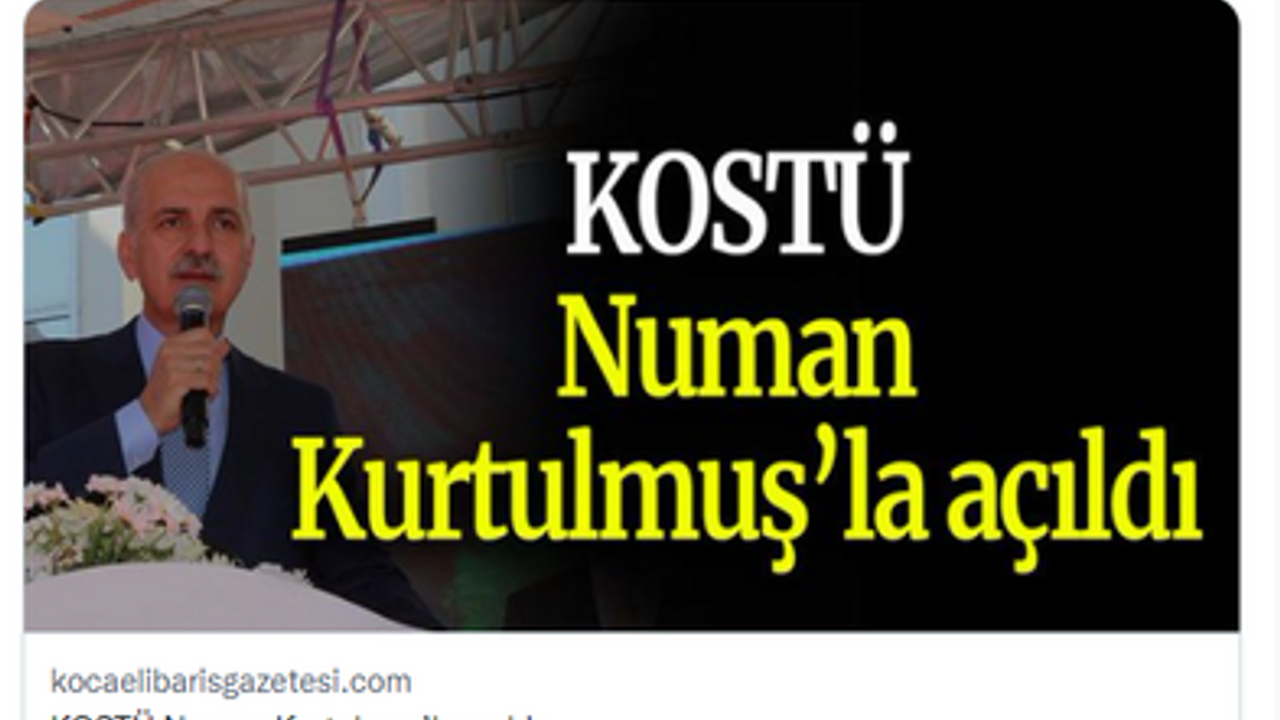 Acurman’dan Numan Kurtulmuş’a KOSTÜ göndermesi!
