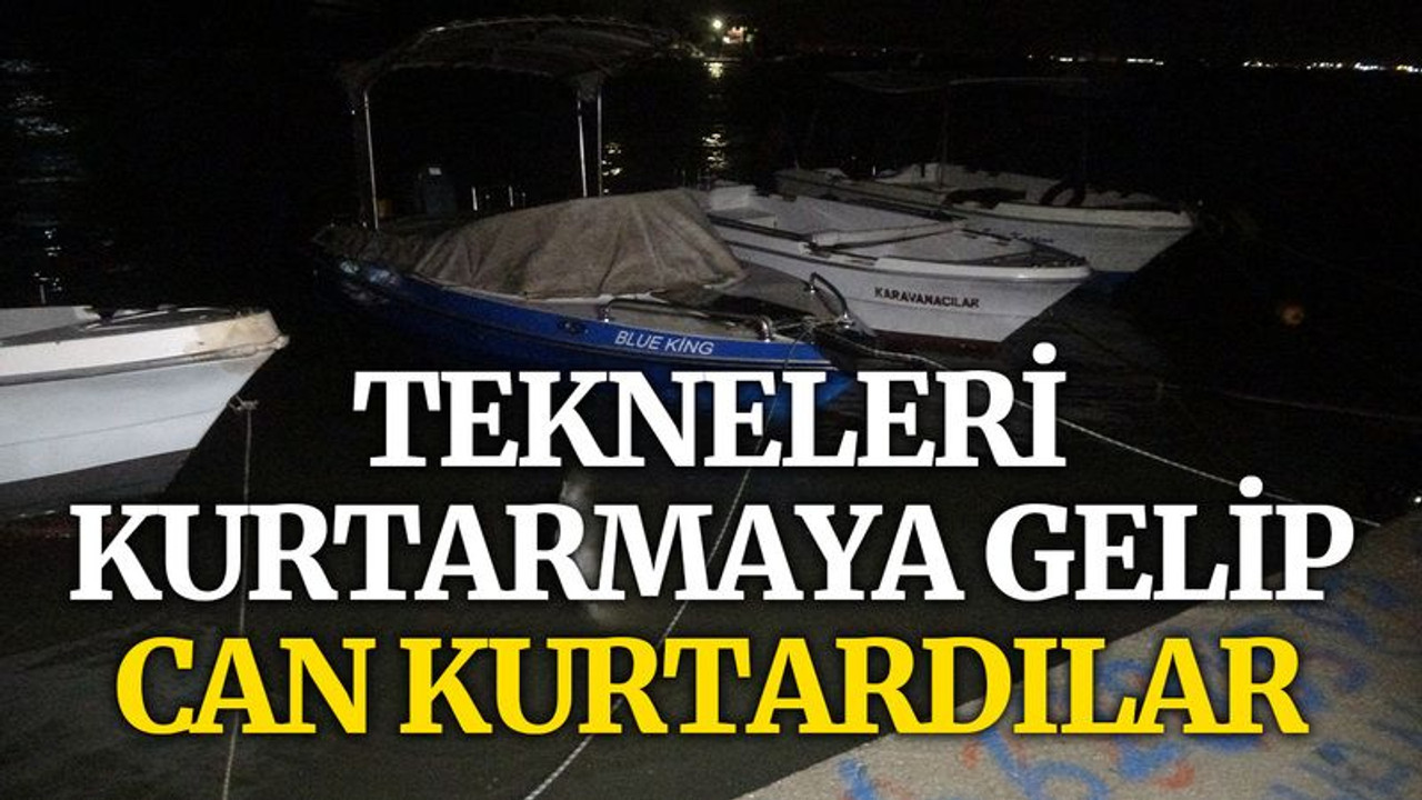 Teknelerini kurtarmaya gelip can kurtardılar