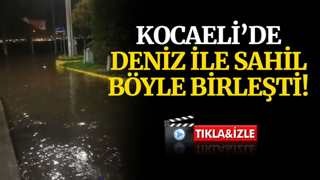 Kocaeli’de sahil ile deniz böyle birleşti
