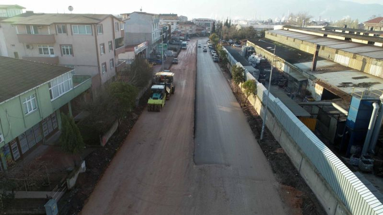 Gölcük'te yeni hastane yolu tamamlanıyor