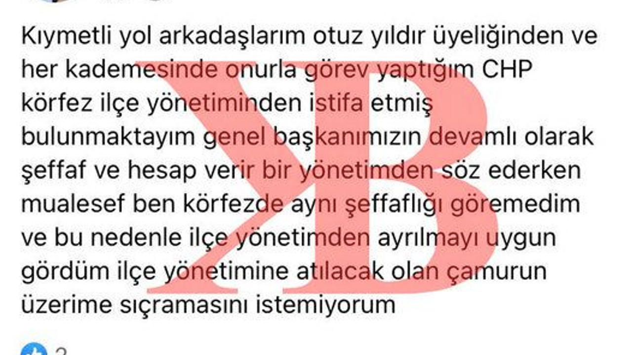 “Çamur üstüme sıçramasın” dedi istifa ettiği paylaşımı kaldırdı!