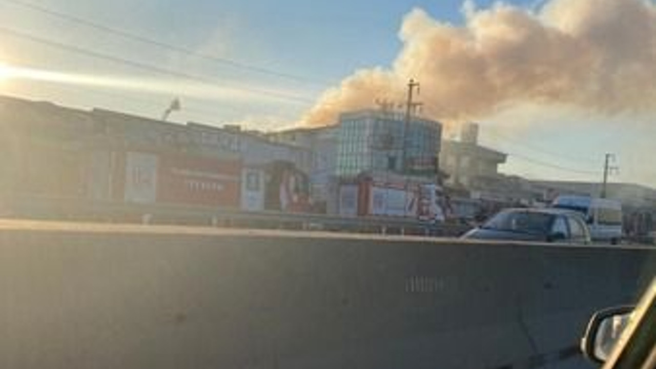 Can Pişmaniye'deki yangın havadan görüntülendi
