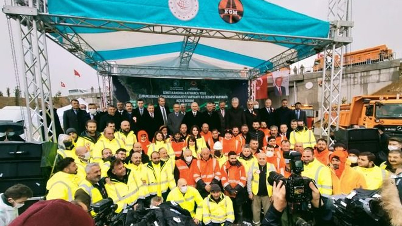 Kandıra yolu açılışında muhalefete çattı!