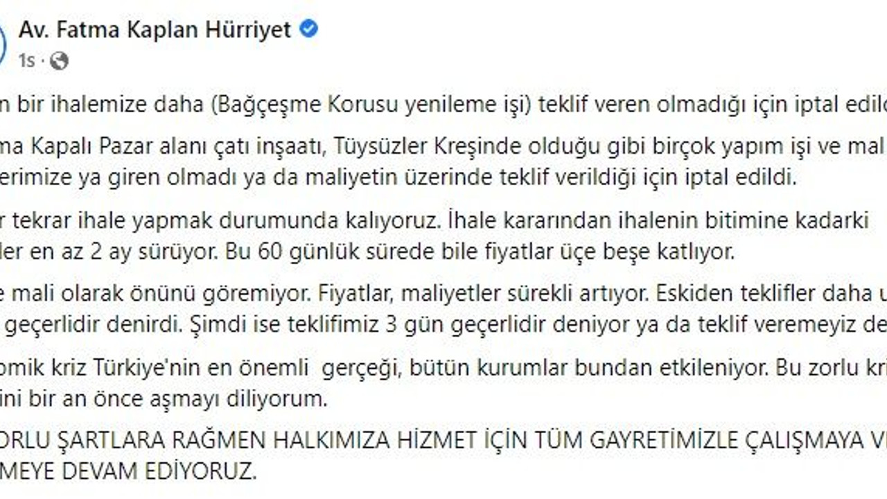 Hürriyet'ten ihale isyanı Ekonomik kriz yüzünden...