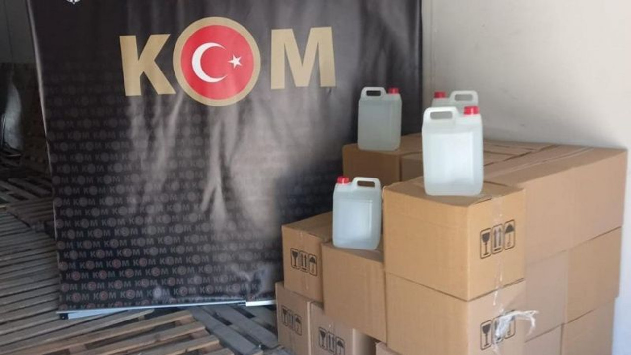 Lojistik deposunda 500 litre kaçak etil alkol ele geçirildi