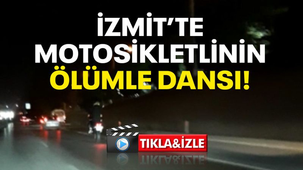 İzmit’te motosikletlinin ölümle dansı!