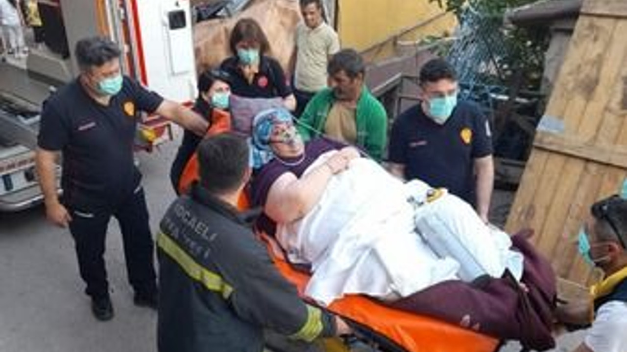 200 kiloluk hastayı vinçle taşıdılar
