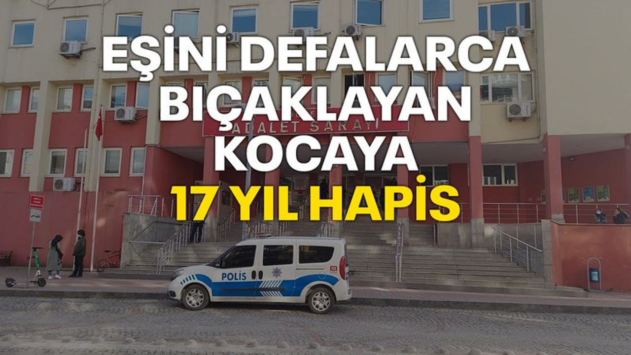 Eşini defalarca bıçaklayan kocaya 17 yıl hapis