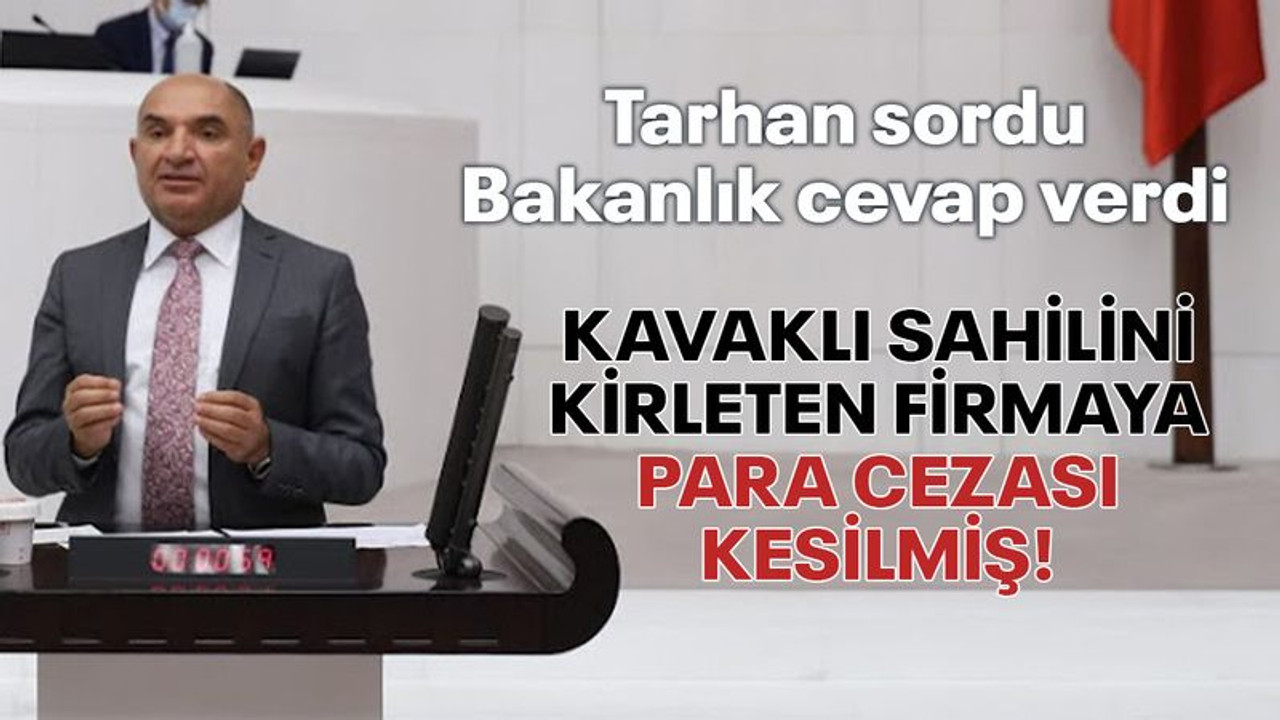 "Kavaklı sahilini kirleten firmaya ceza kesilmiş!"