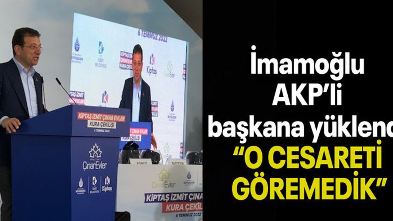 İmamoğlu AKP’li başkana yüklendi “O cesareti göremedik”