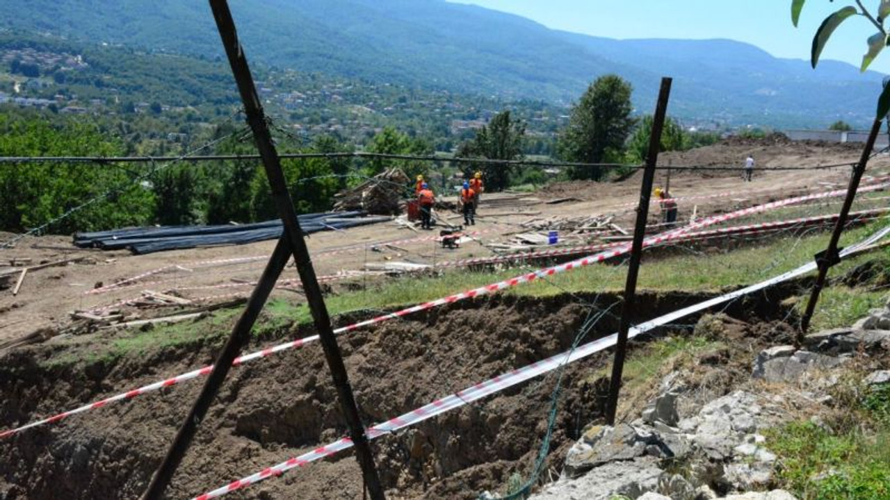 İnşaat çalışmaları sırasında zeminin kaydığı iddiası!