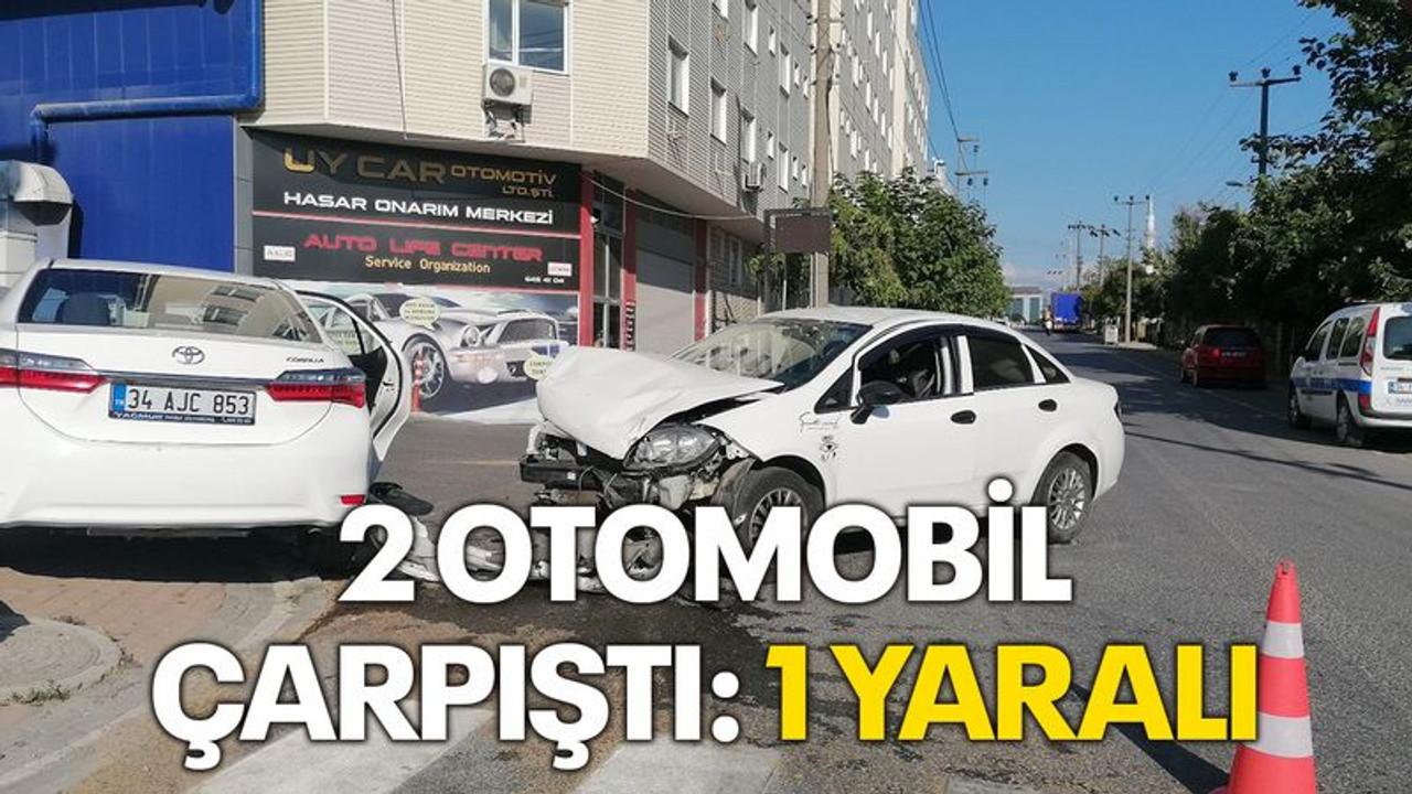 2 otomobil çarpıştı: 1 yaralı
