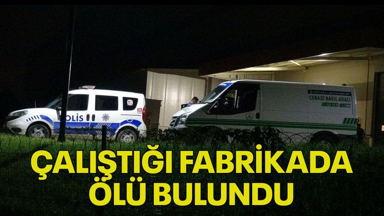 Çalıştığı fabrikada ölü bulundu