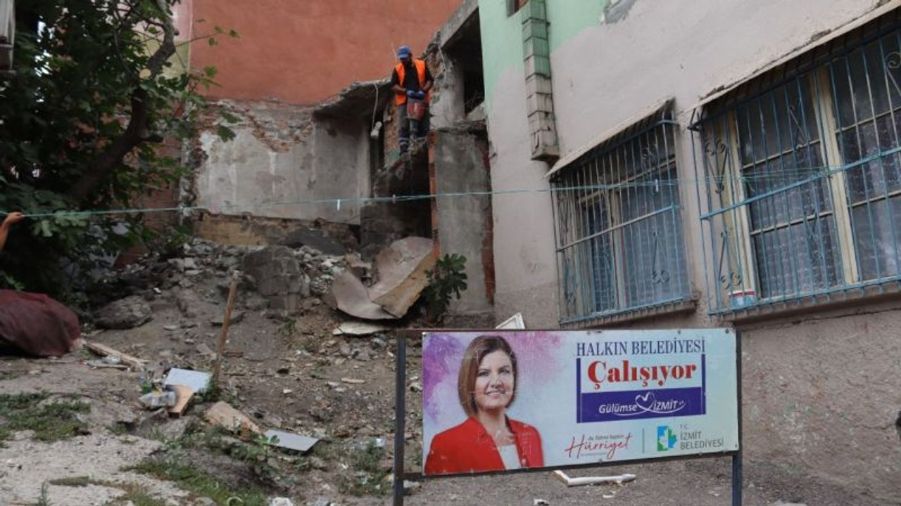 Tavşantepe’de metruk binanın yıkımını gerçekleştirdi