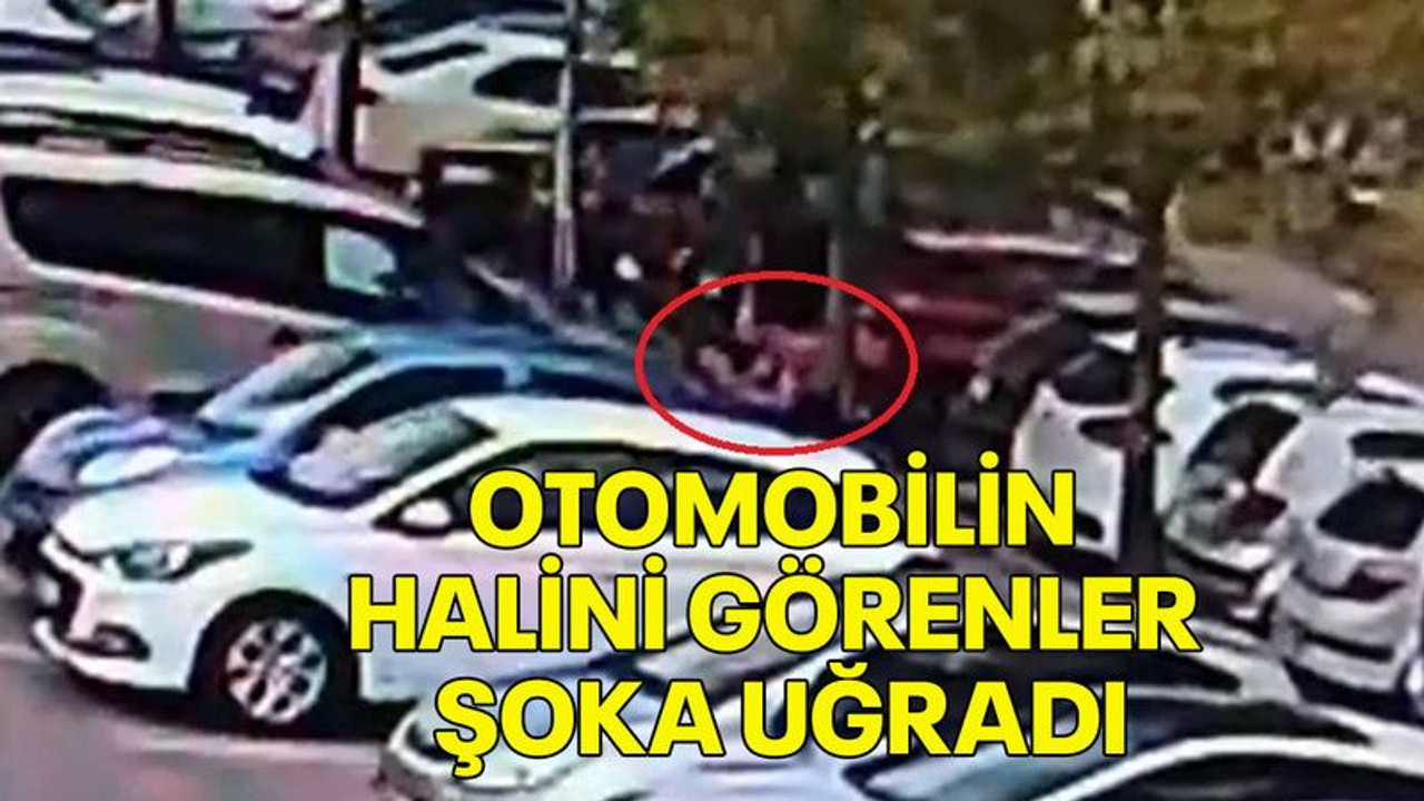 Otomobilin halini görenler şoka uğradı!
