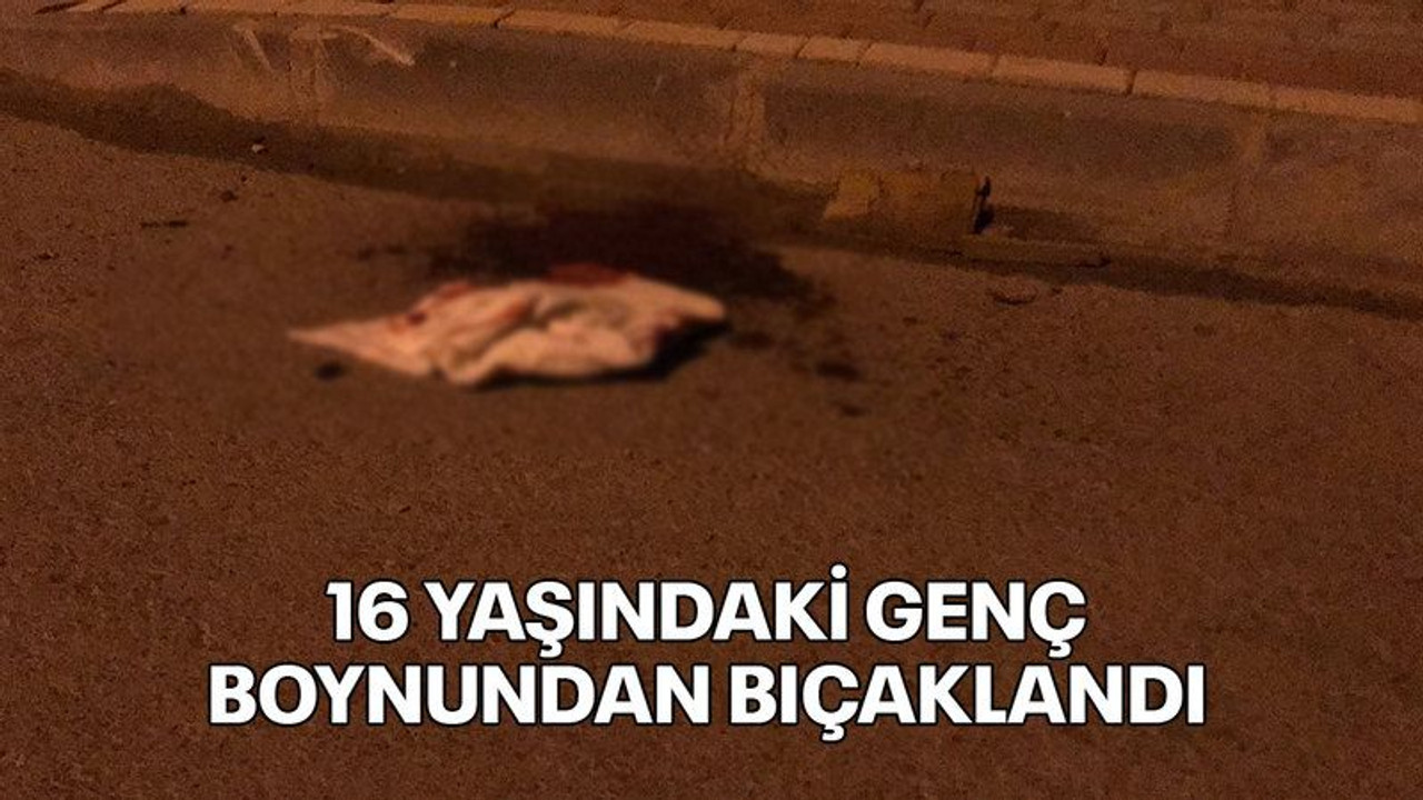 16 yaşındaki genç boynundan bıçaklandı