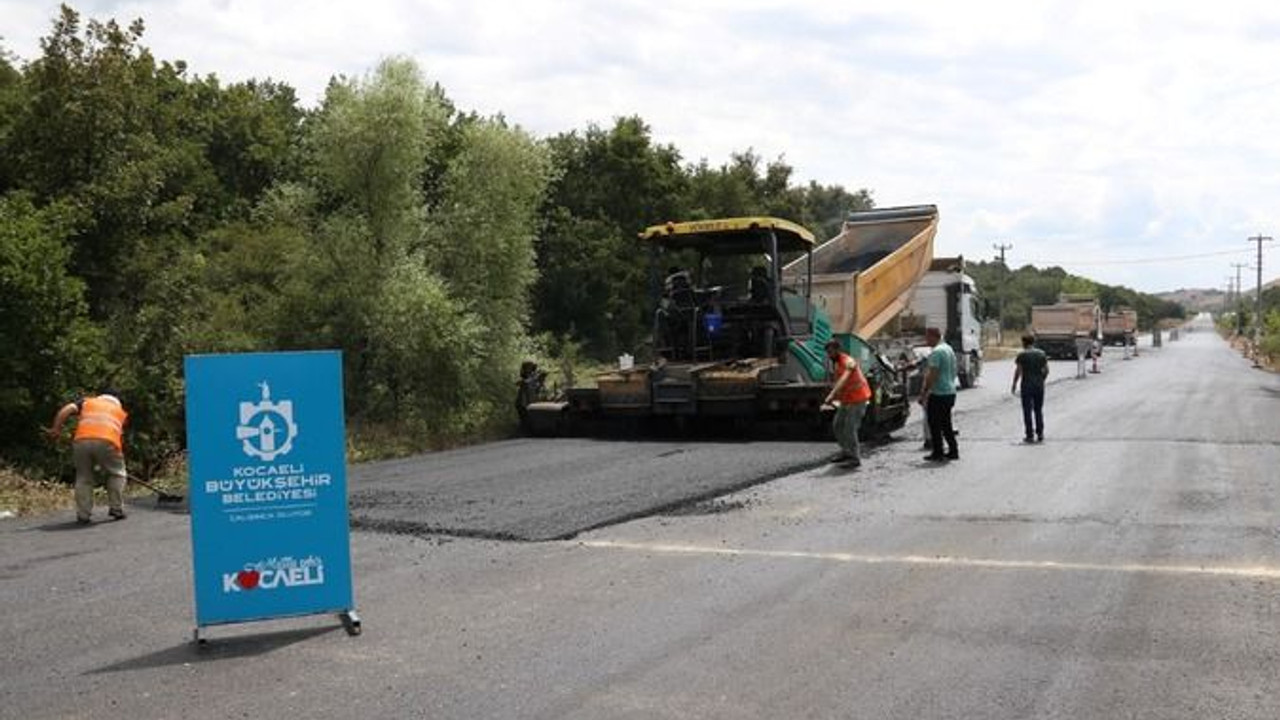 Gebze-Şile yoluna 14 bin ton asfalt