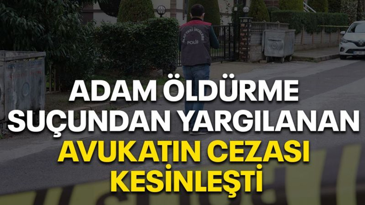 Adam öldürme suçundan yargılanan avukatın cezası kesinleşti