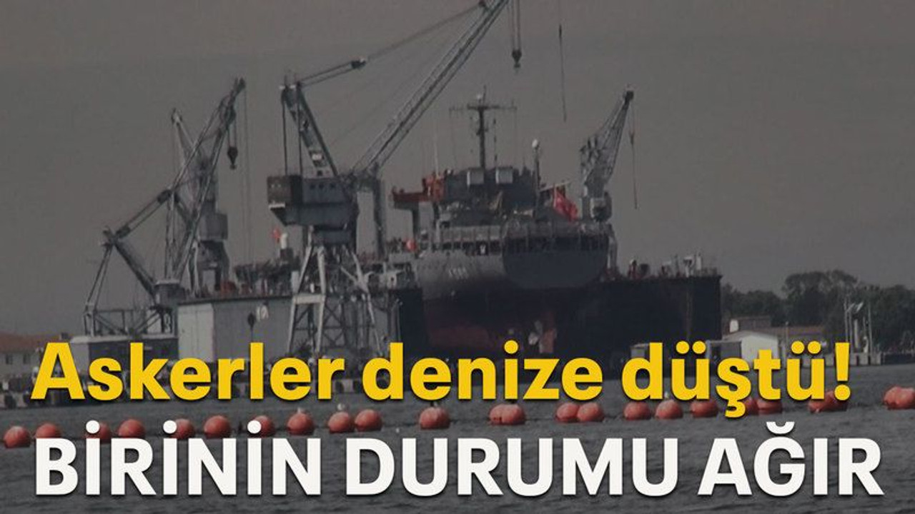 Askerler denize düştü! Birinin durumu ağır