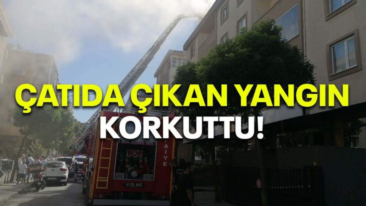 Çatıda çıkan yangın korkuttu!