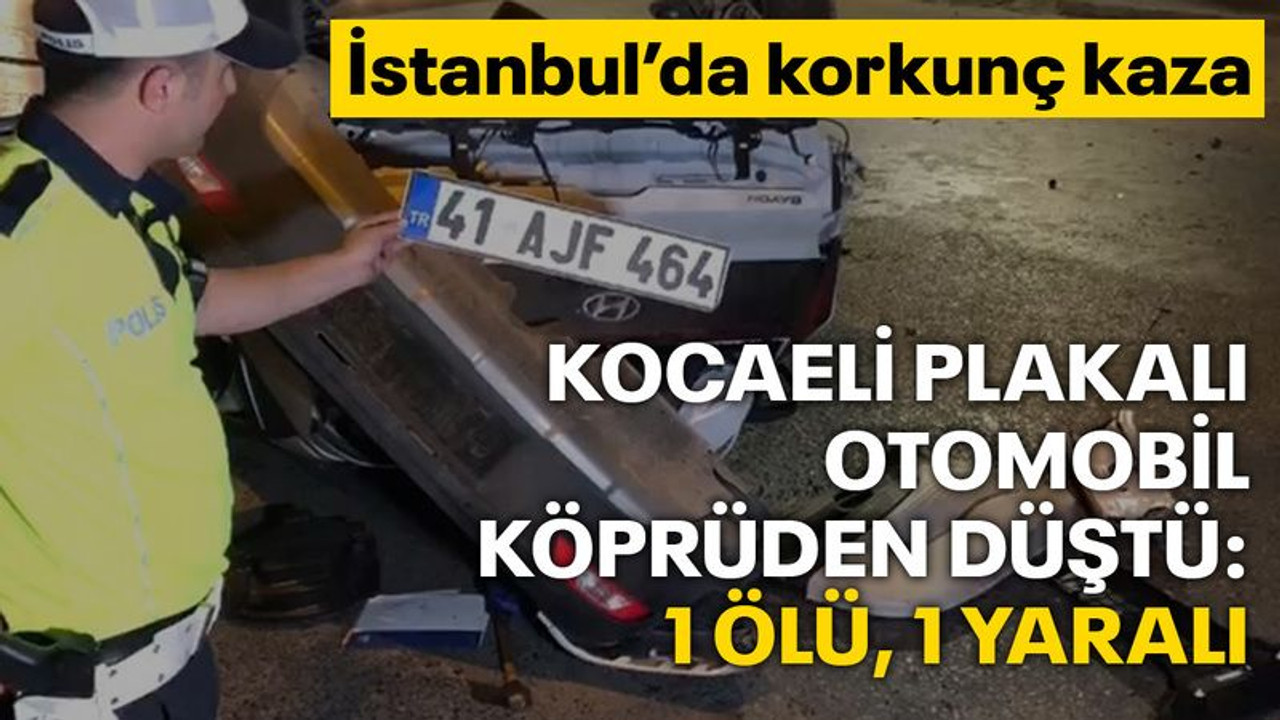 41 plakalı otomobil köprüden düştü: 1 ölü, 1 yaralı