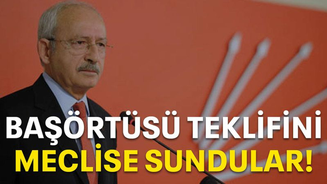 Başörtüsü teklifini meclise sundular!