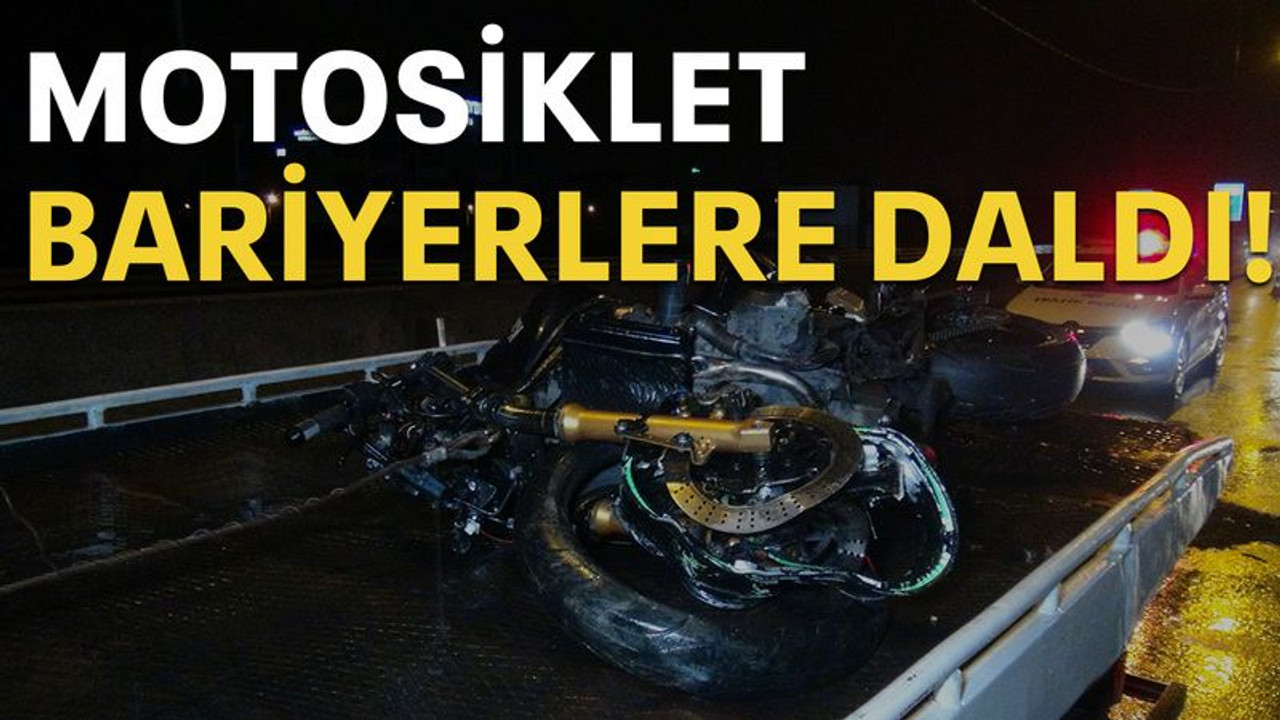Motosiklet bariyerlere daldı: 2 yaralı