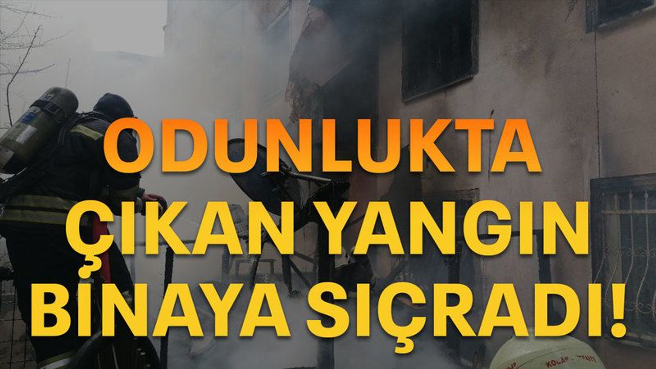 Odunlukta çıkan yangın binaya sıçradı!