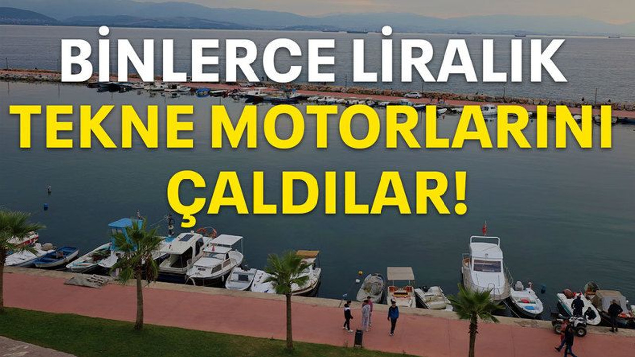 Binlerce liralık tekne motorlarını çaldılar!