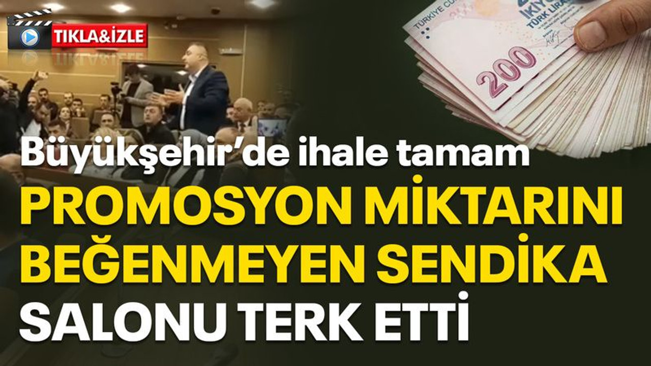 Büyükşehir’de promosyon ihalesi sonuçlandı sendika salonu terk etti