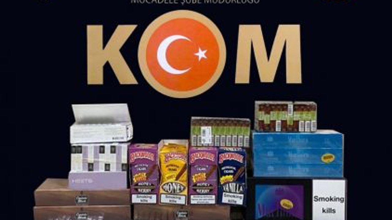 İş yerine yapılan baskında 220 paket bandrolsüz sigara ele geçirildi