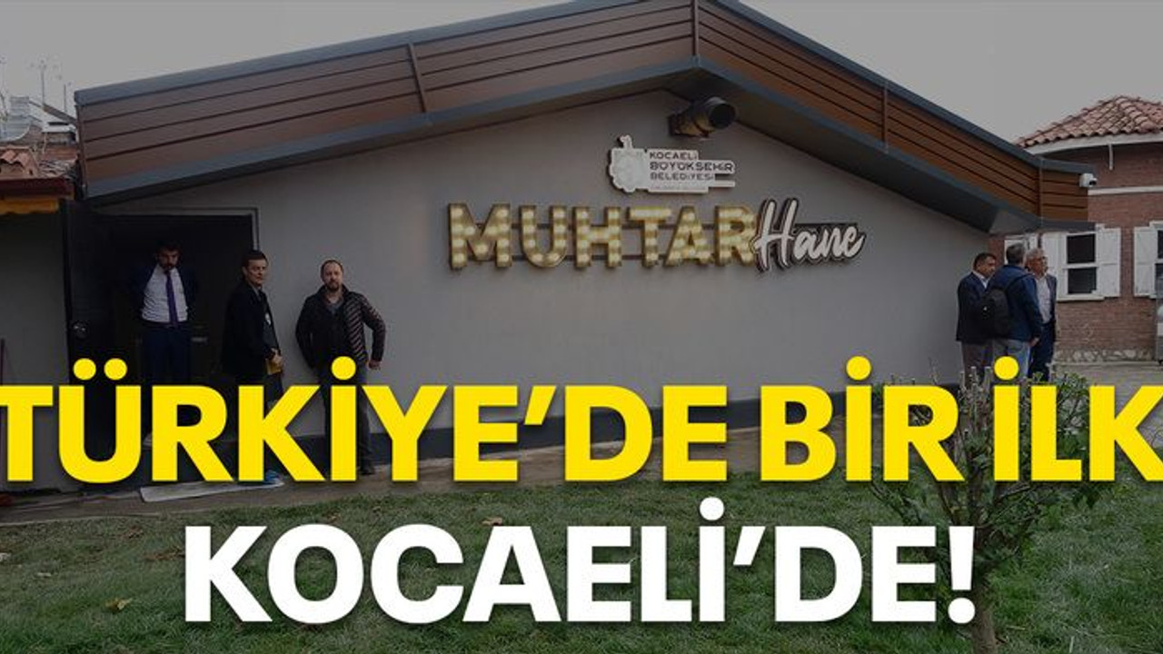 Türkiye’de bir ilk Kocaeli’de!