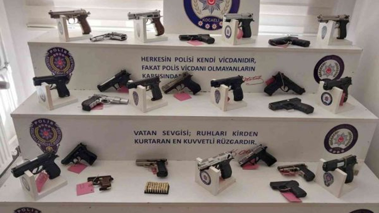Kocaeli’nde 57 silah ele geçirildi