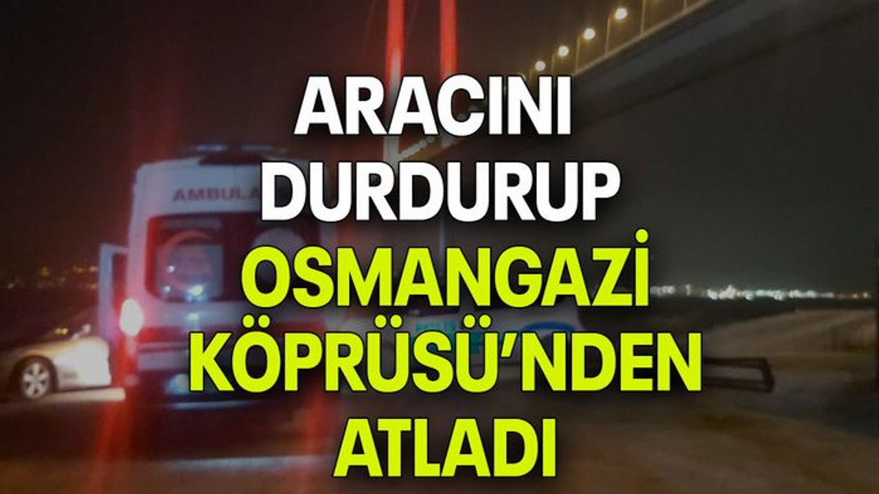 ARACINI DURDURUP OSMANGAZİ KÖPRÜSÜ’NDEN ATLADI
