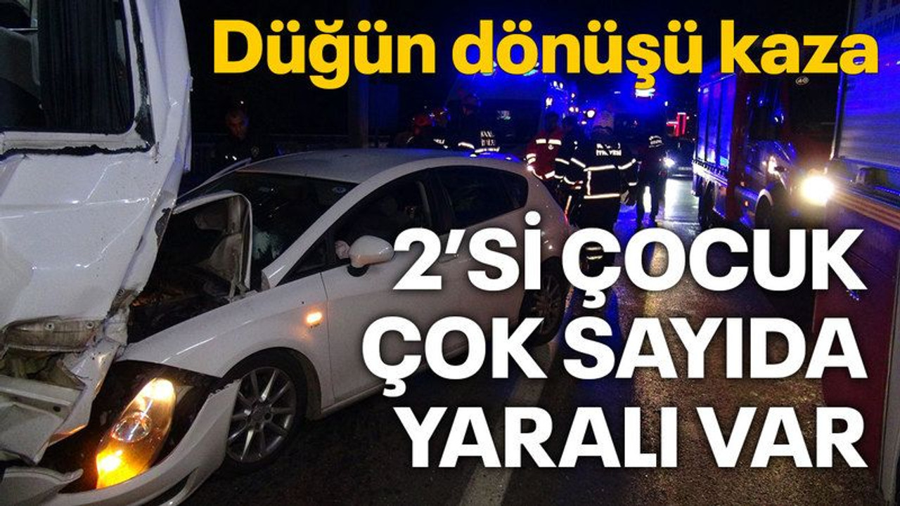 İzmit'te düğün dönüşü kaza: 2’si çocuk çok sayıda yaralı var