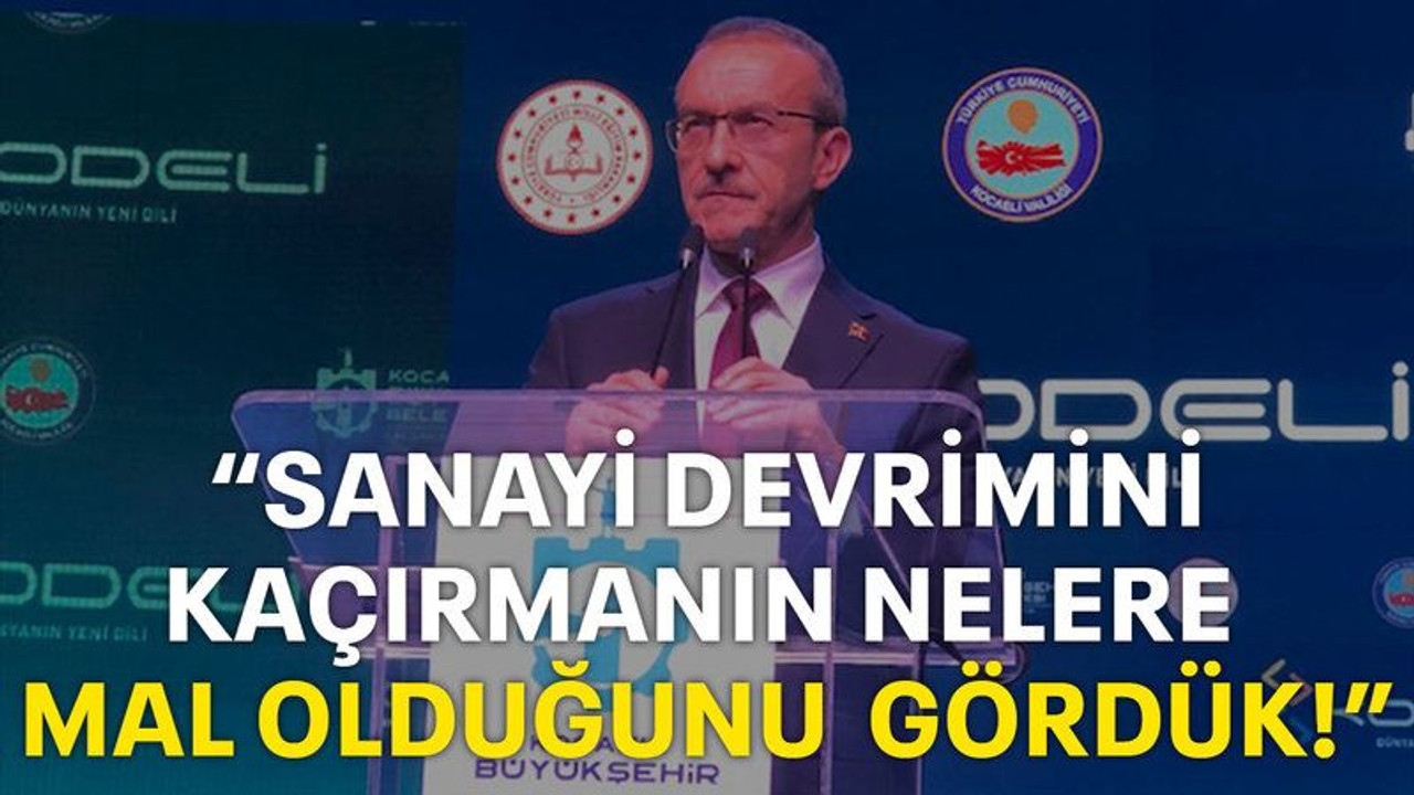 "Sanayi devrimini kaçırmanın nelere mal olduğunu gördük!"