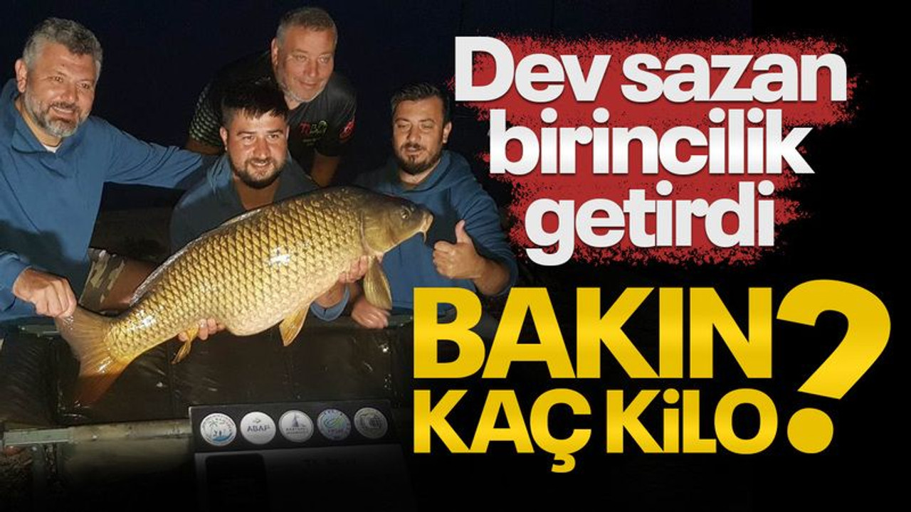 Dev sazan, birincilik getirdi! Bakın kaç kilo...
