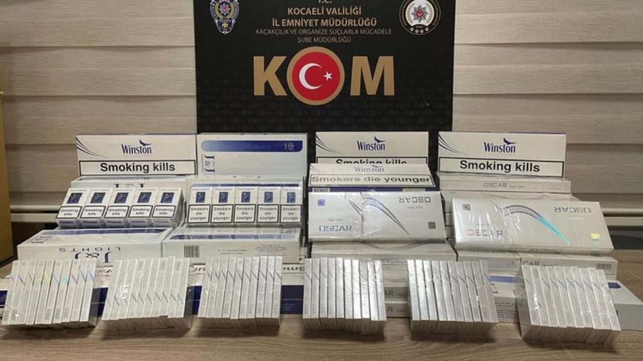 İzmit’te 1030 bandrolsüz sigara ele geçirildi