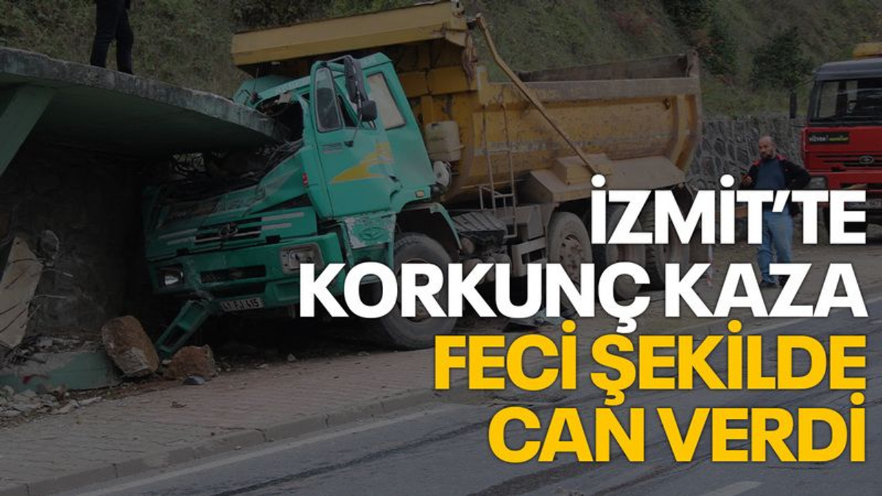 70 metre sürüklenen kamyon beton merdivene çarptı: 1 ölü