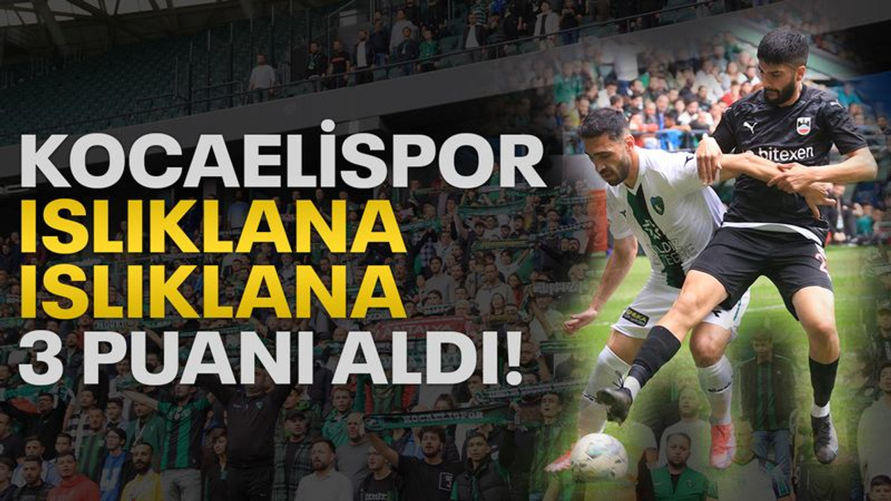 Kocaelispor, ıslıklana ıslıklana 3 puanı aldı!
